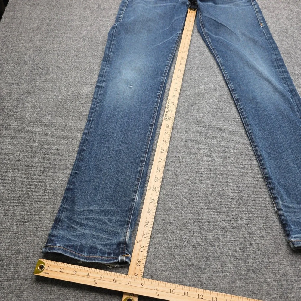 True Religion Geno Relaxed Slim Jeans Mens 31x32 Blue‎ Distressed Flap Pocket